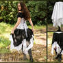 White Satin Eight Point Pixie Skirt