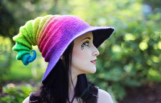 Neon Rainbow Wizard/Witch Hat