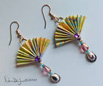 Fan and shell earrings by FamiliarOddlings