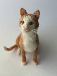 Tweed the felted cat