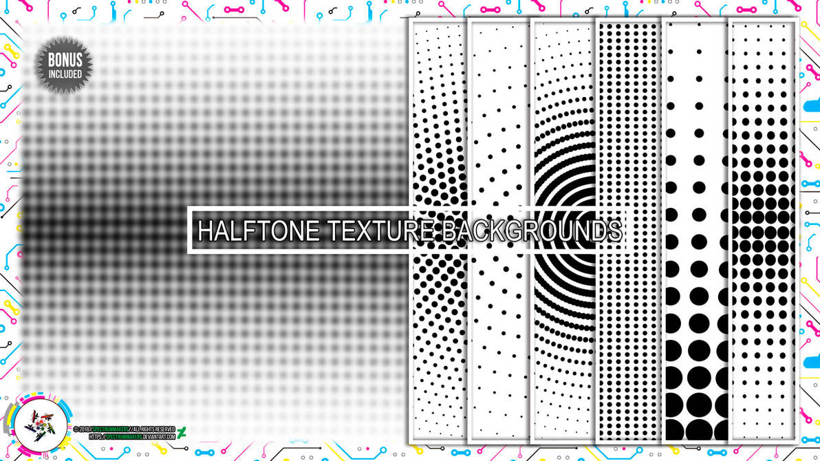 Halftone Texture Backgrounds By Spectrum Makers