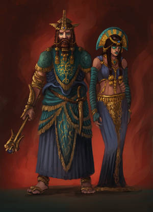 Ar Pharazon And Tar Miriel by Skullbastard Ar Pharazon And Tar Miriel by Skullbastard