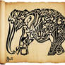 Quranic Calligraphy - Elephant