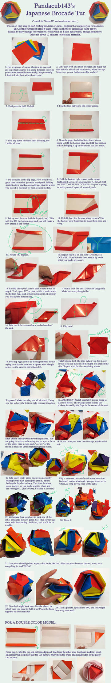 Origami Brocade Tutorial by pandacub143