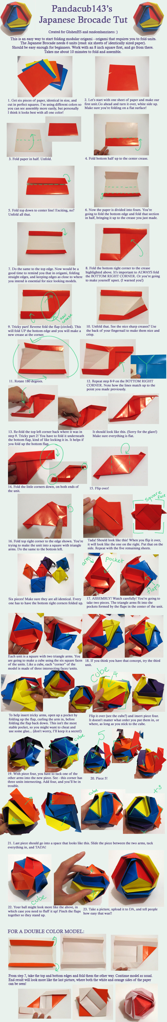 Origami Brocade Tutorial by pandacub143