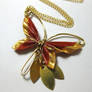 Bronze Gold Butterfly Necklace