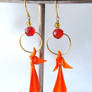 Houou Earrings Origami Phoenix