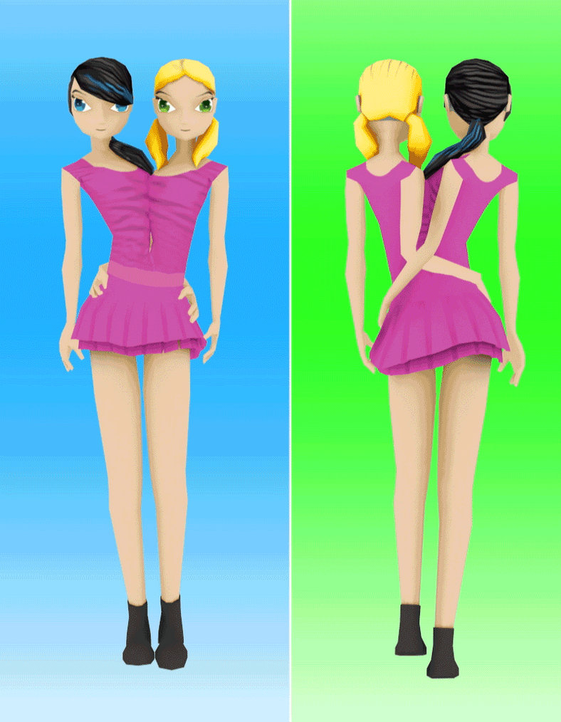 Conjoined twins WalkCycle animation by fgg22 on DeviantArt
