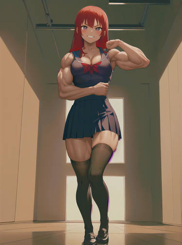 Anime Muscle School Girl 61