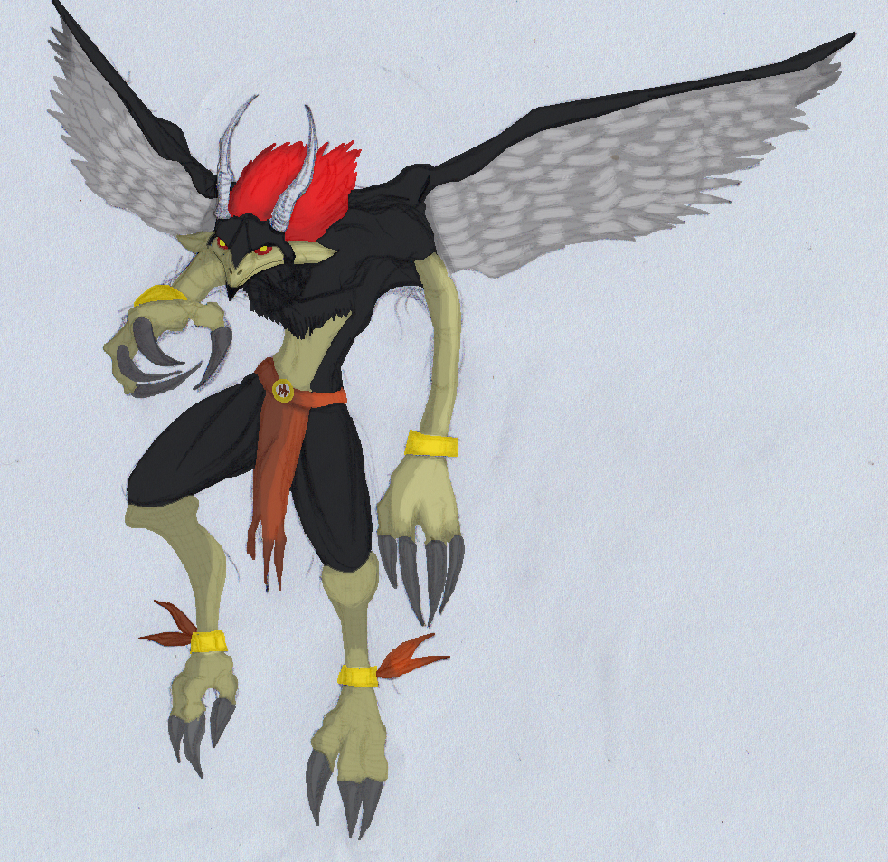 Humanoid bird 01colored