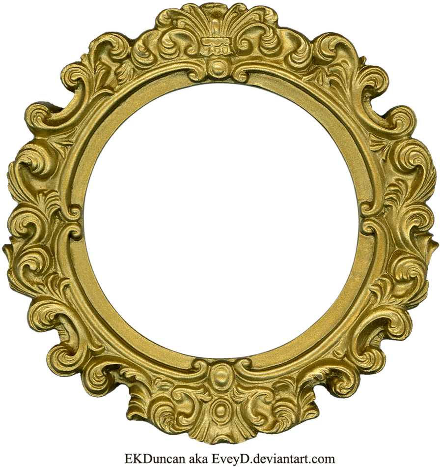 Round gold outlet frame
