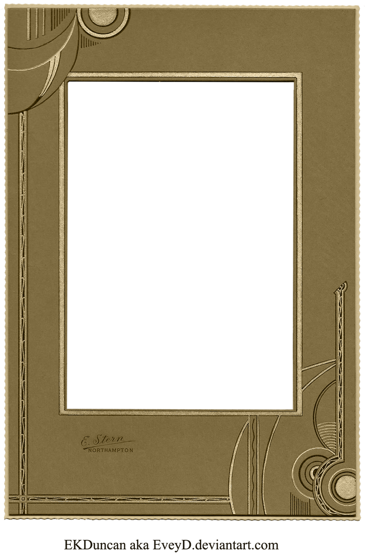 Art Nouveau Cabinet Card Frame c1890 Empty Antique Paper Page Vintage Old  A201