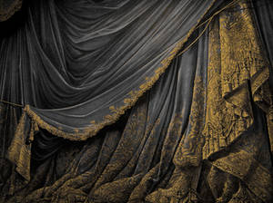 Backdrop Vintage Theater Stage Curtain - Black