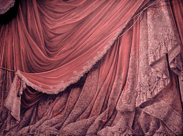 Backdrop Vintage Theater Stage Curtain - Pink