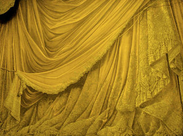 Backdrop Vintage Theater Stage Curtain - Gold
