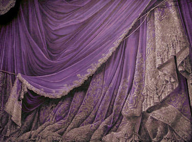 Backdrop Vintage Theater Stage Curtain - Plum