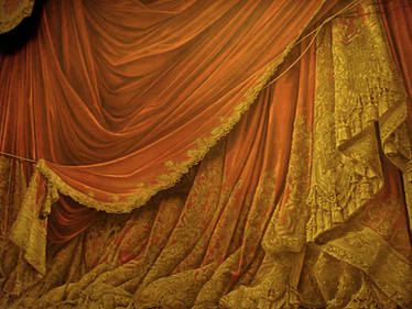 Backdrop Vintage Theater Stage Curtain - Sunset