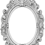 Ornate Silver Frame - Long Oval