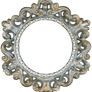Ornate Silver and Gold - Round Frame