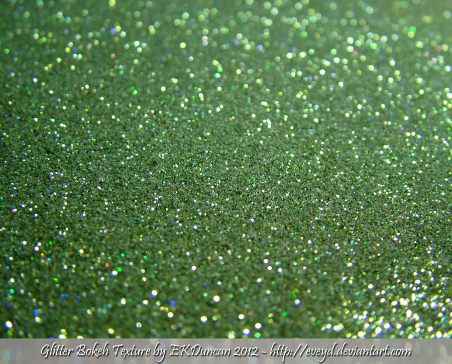 Green glitter, Textures