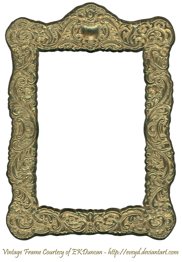 Floral Embossed Metal Frame Gold by EveyD