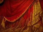 Backdrop Vintage Theater Stage Curtain - Red