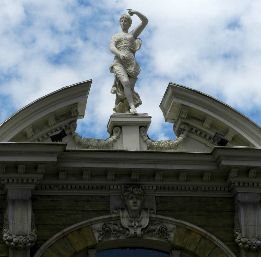 Carved Statue of Venus c1900 on Building by EveyD