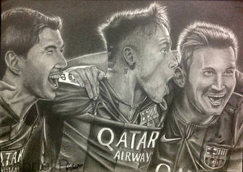 Barcelona Trio Messi Neymar Suarez