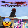 Pong1977 T-rex Saves The Mane 6 From Msmyessamhno