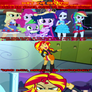 pong1977 t rex save mane 6 from evil sunset, koopa