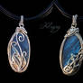 Ocean Blue Labradorite - Double Sided Pendant