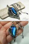 Moonacre II- Labradorite Pendant wiht Lapis Lazuli by FILIGRY