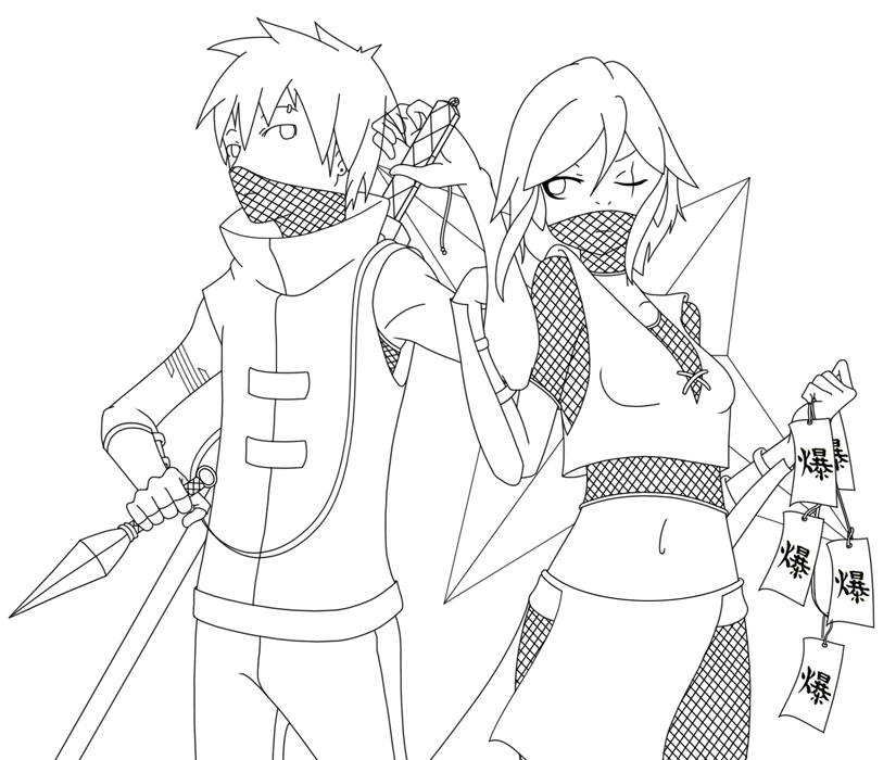 Ninjas Lineart Wip