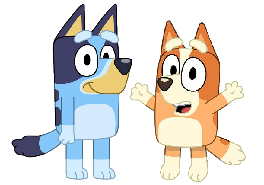 Bluey and Bingo Heeler (PNG) by MrMickeytronic on DeviantArt