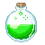Free green potion pixel icon