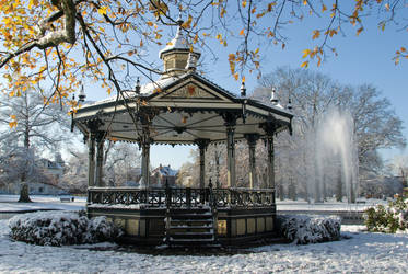 Music Kiosk in the snow 3