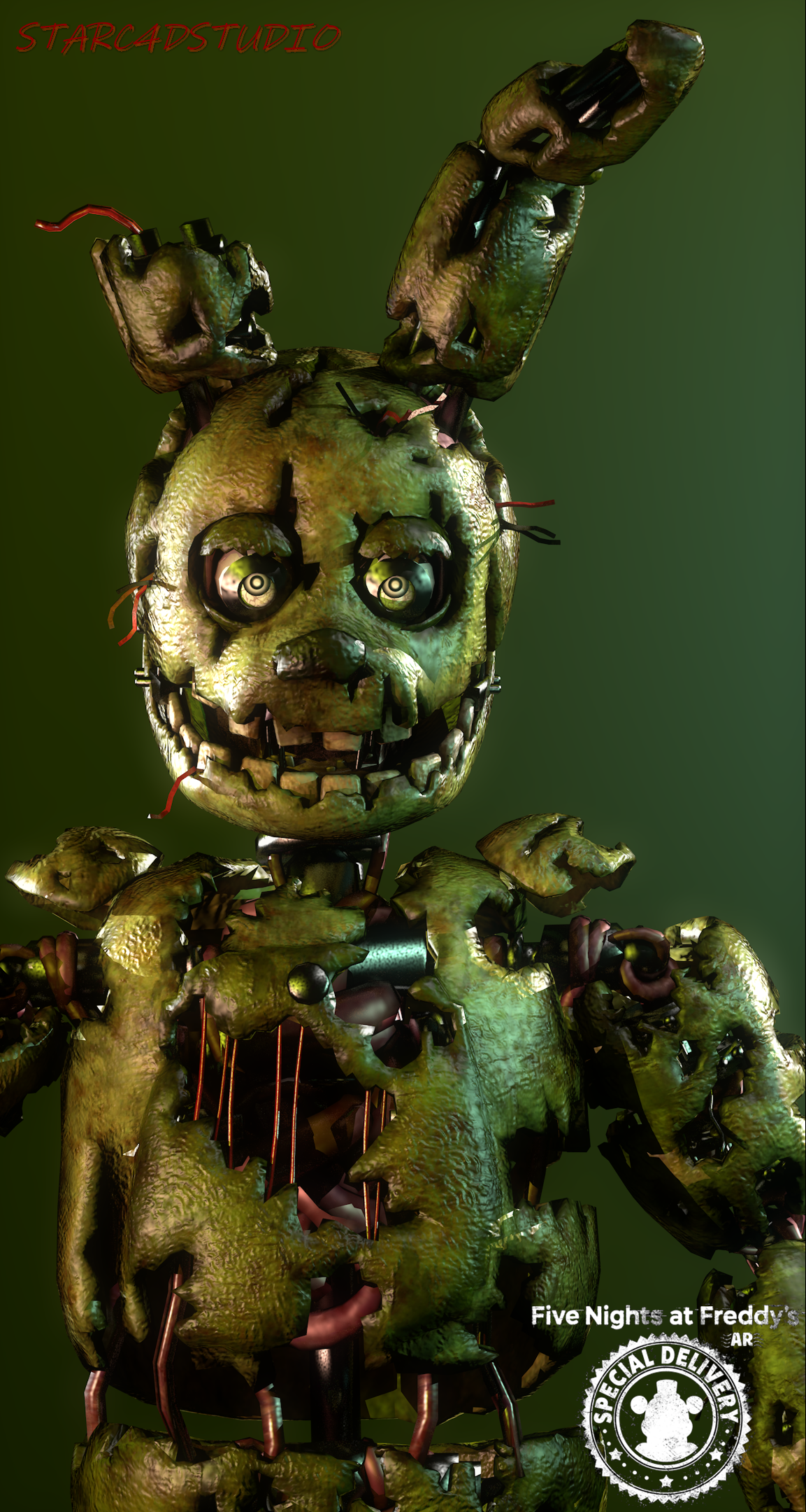 Springtrap Ar Version (C4D/FNAF) SPRINGTRAP FNAF AR by STARC4DSTUDIO15 on DeviantArt