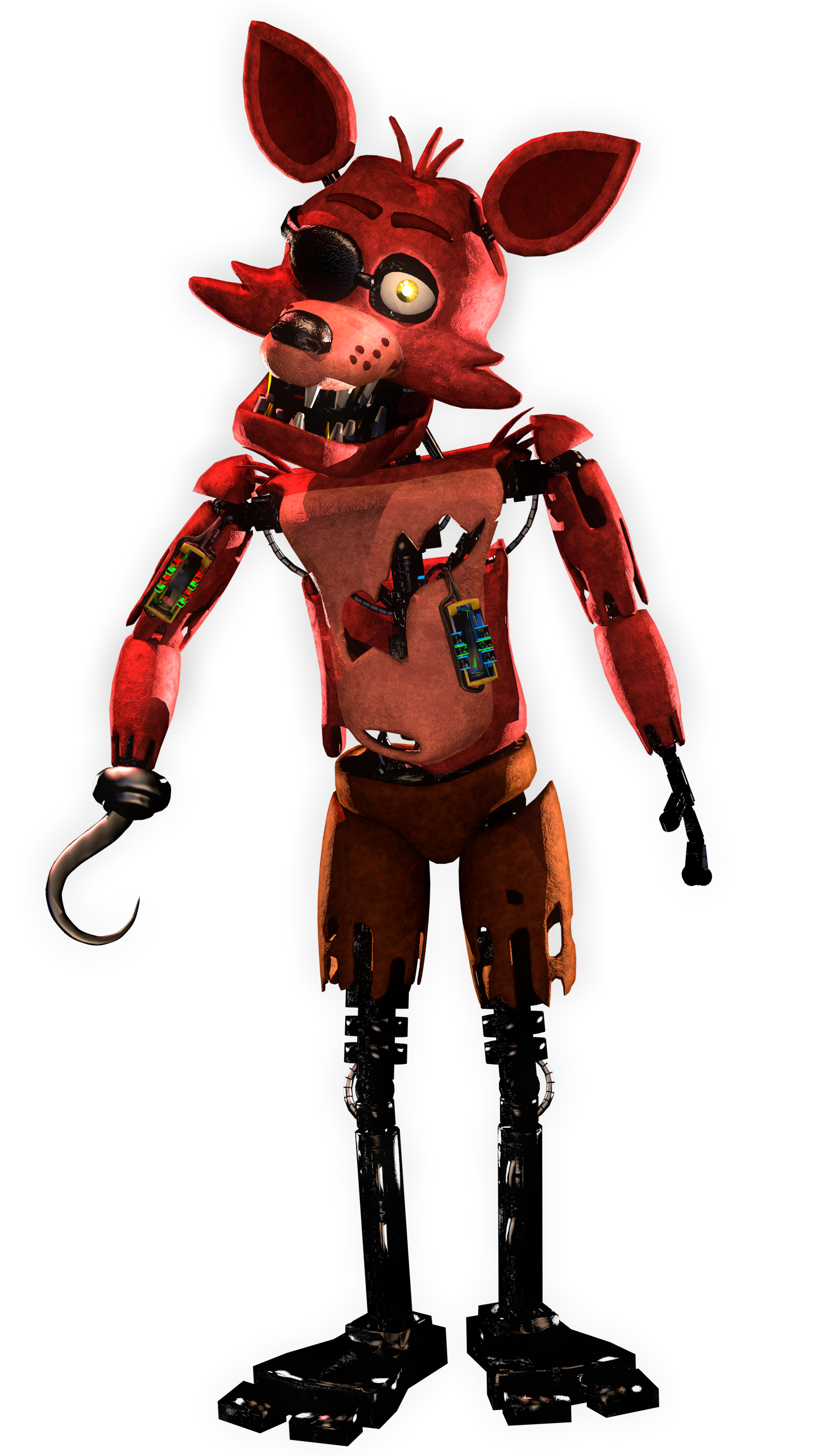 FNAF-C4D) Withered Foxy Render by TheRayan2802 on DeviantArt in 2023