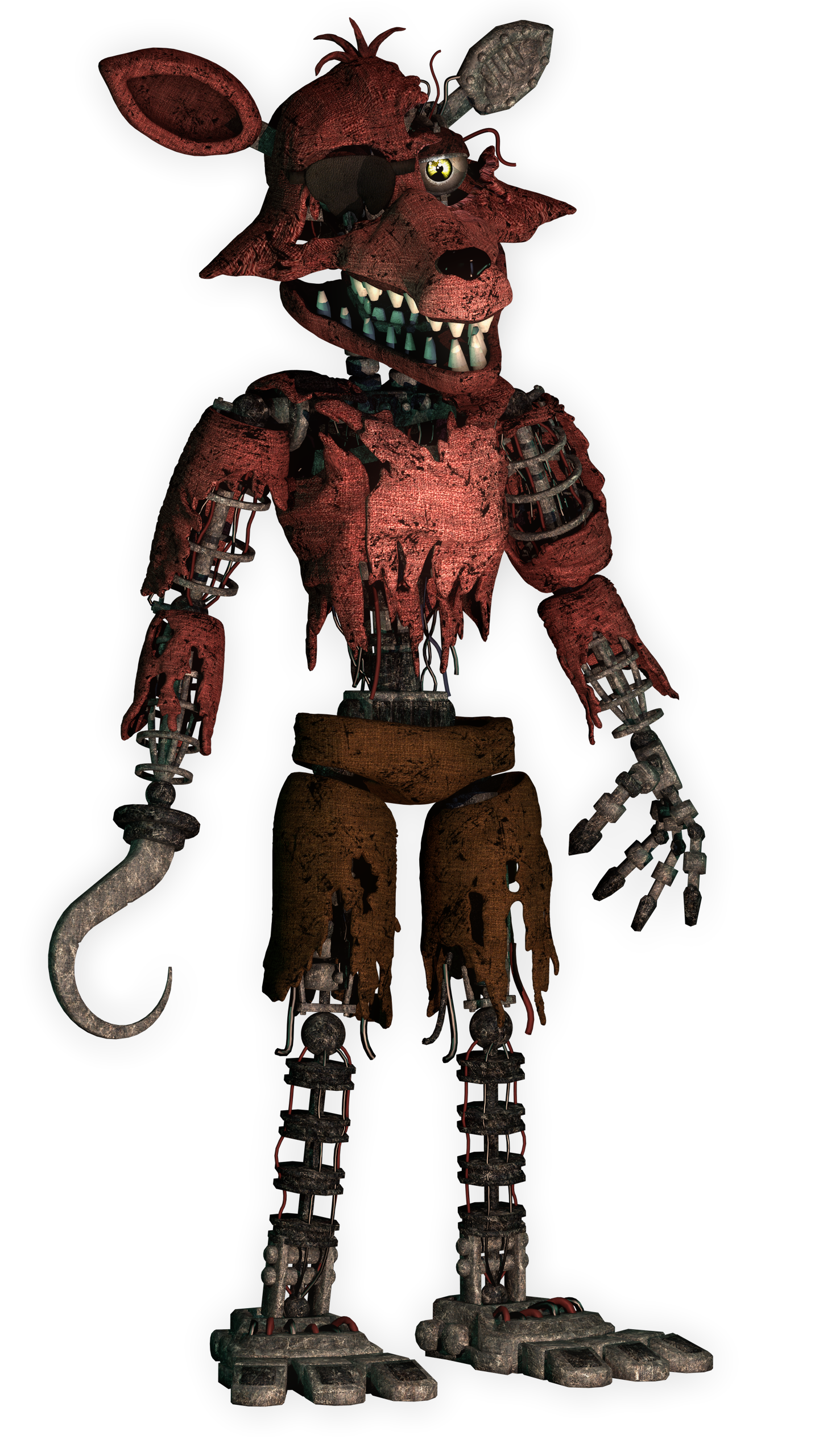 C4D FNaF-Withered Foxy Render Remake by IFazbear14I on DeviantArt