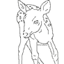 Deer fawn line art
