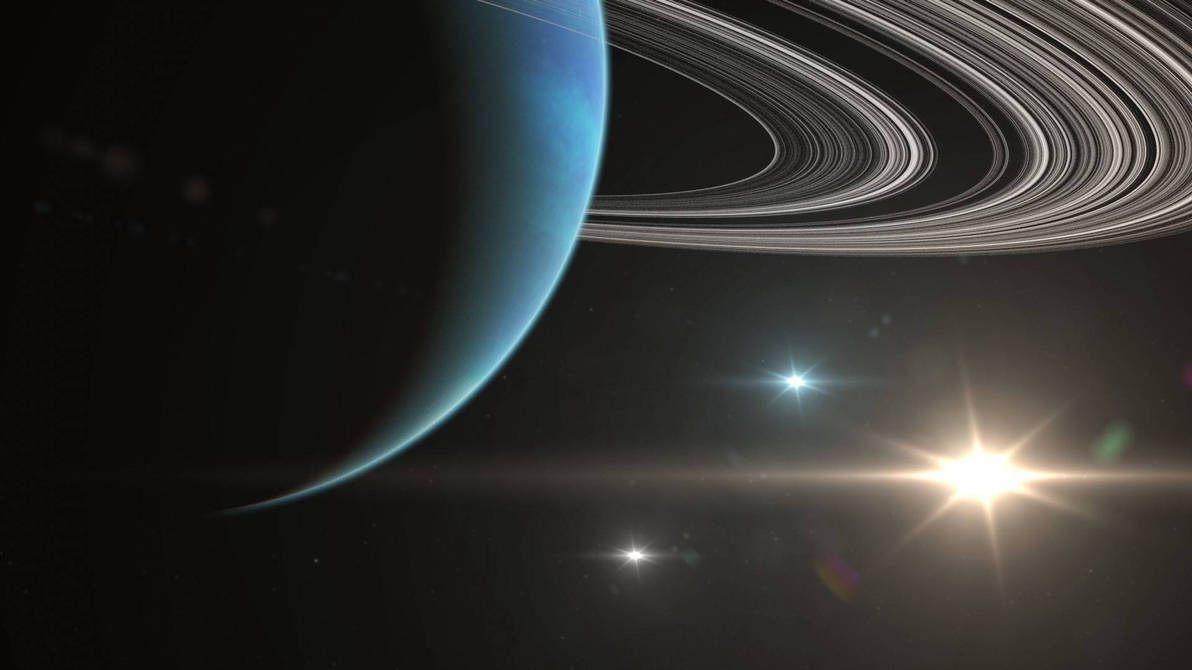 Blue Ringed Gas Giant With Triple Star System by kevinlimwanasili on ...