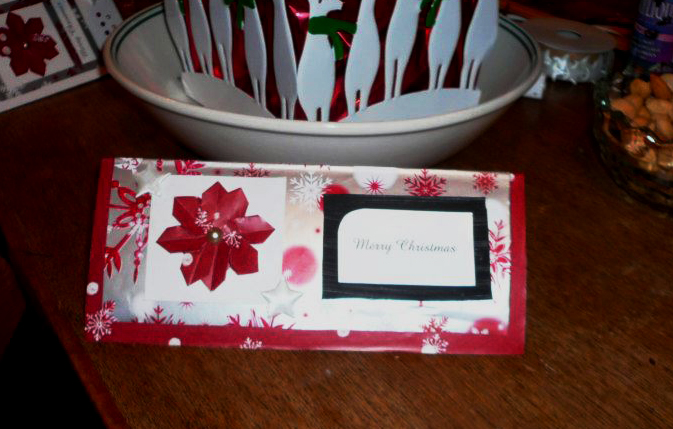 Poinsettia Long Xmas Card 02