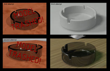 Glass ashtray - 3DS Max [WIP]