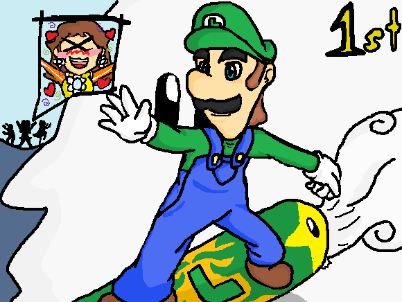 Luigi goes for the gold