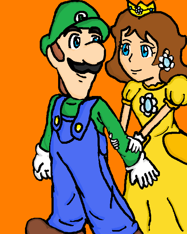 Luigi X daisy 'love stare'