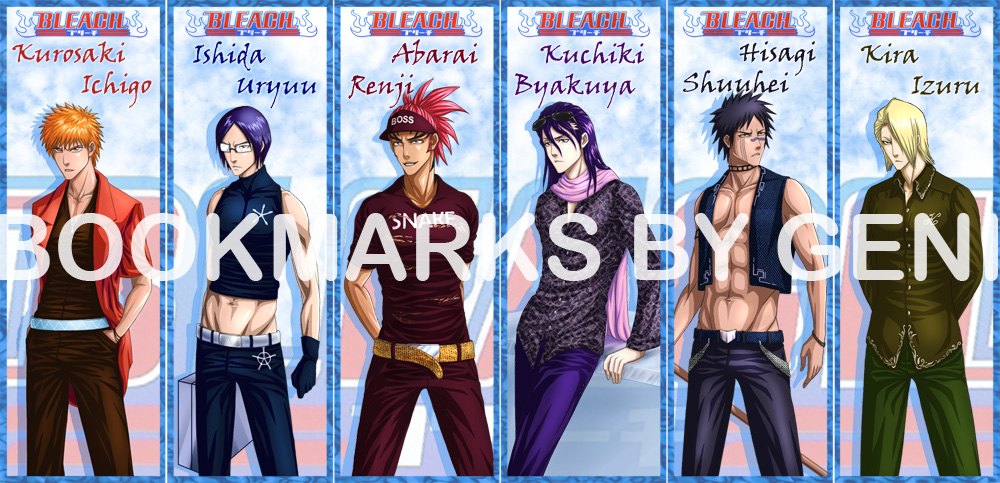 Bleach bookmarks Light set