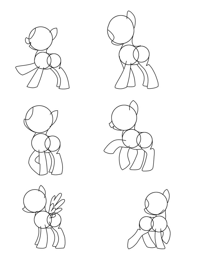 Pony Pose References by MLPFiMReferences on DeviantArt