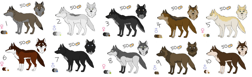 Wolf Adoptables 2 OPEN 3/10