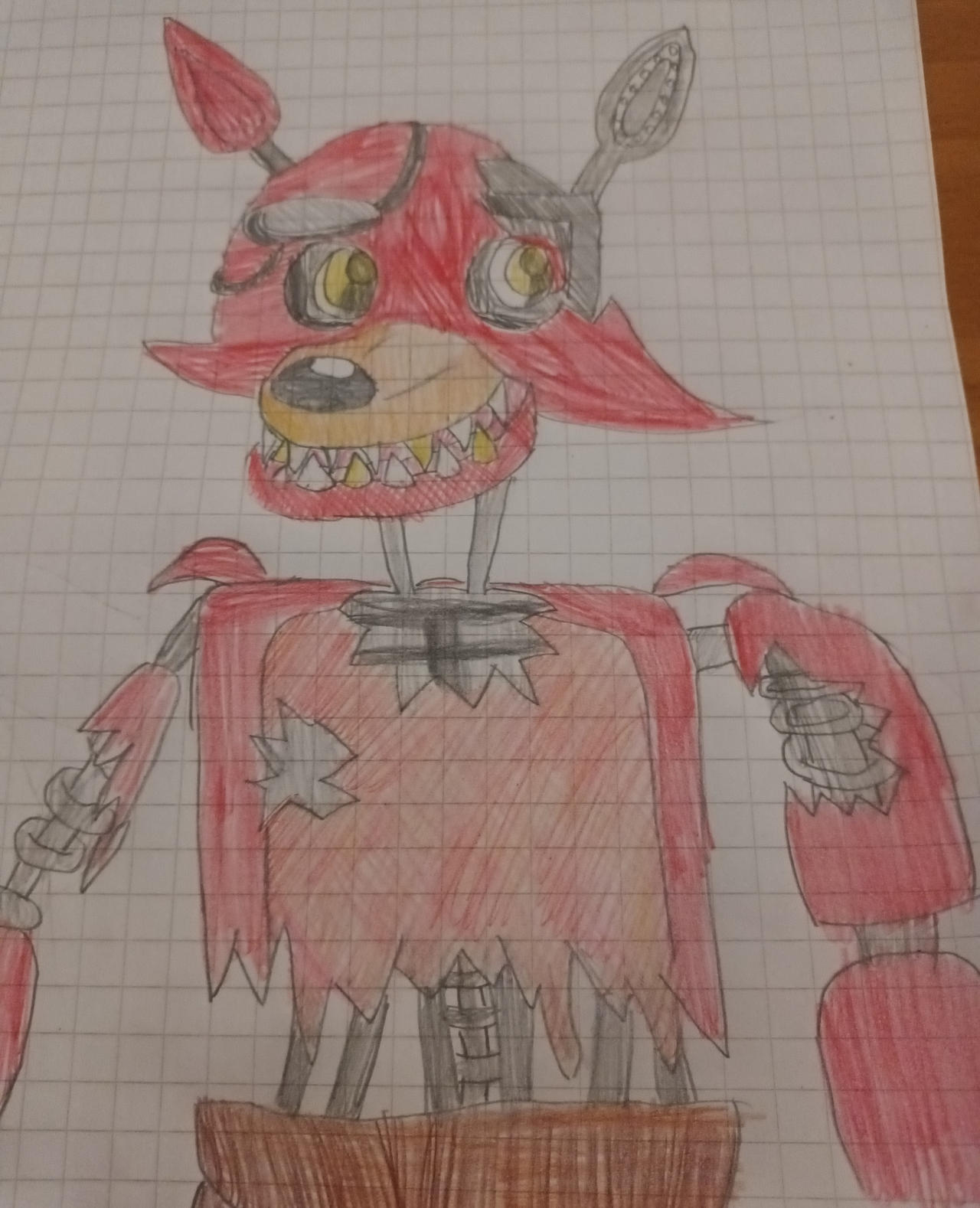 Withered Foxy drawing