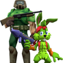 Jazz Jackrabbit and Doomguy
